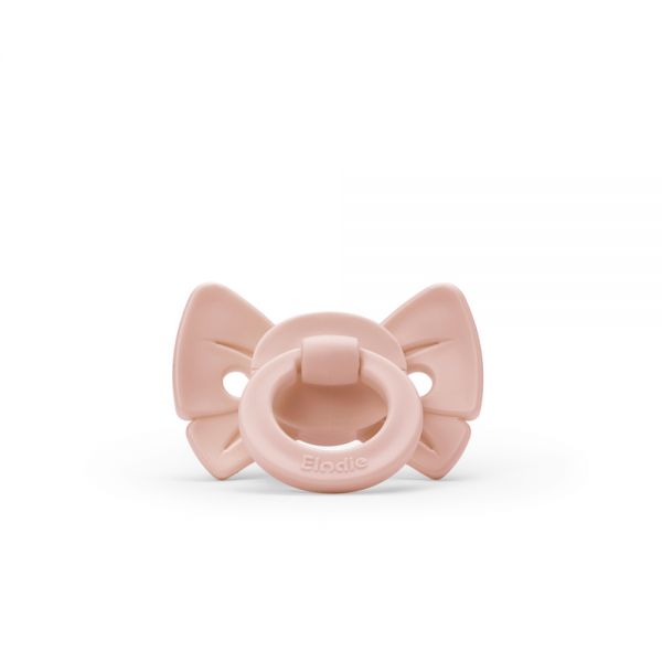 Elodie пустышка от 3 мес.силиконовая - Binky Bow  Misty Pink - ELODIE
