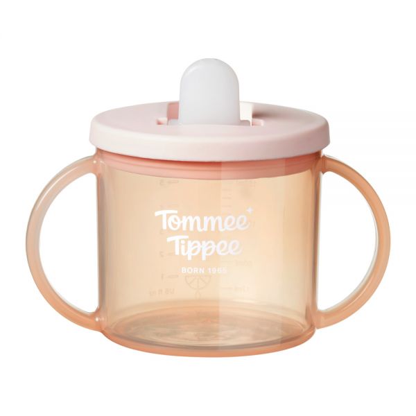 Tommee Tippee поильник, обучающая чашка с носиком и ручками, 190 мл, 4 м+, оранженвый - TOMMEE TIPPEE