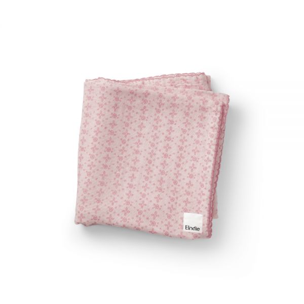 Elodie Муслиновый плед-пеленка Embroidery Anglaise Pink 80*80 - ELODIE
