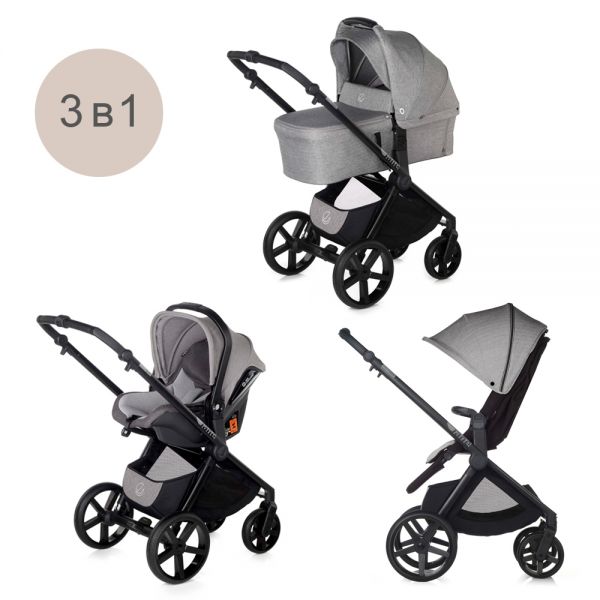 JANE Коляска 3 в 1 Muum 4+Sweet+Koos I-Size Dim Grey - JANE