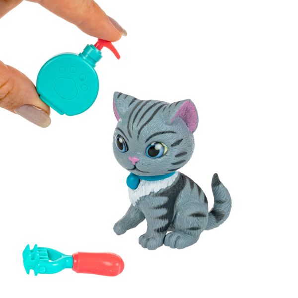 Игровой набор ЛАПА ДРУЖБЫ Котенок серый полосатый, салон красоты - BONDIBON