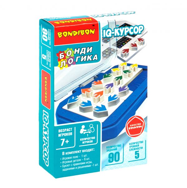Игра настольная логическая IQ-КУРСОР головоломка БондиЛогика Bondibon - BONDIBON