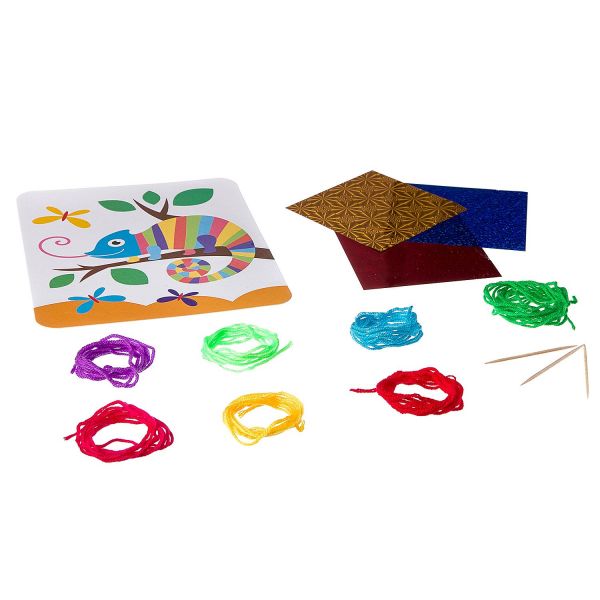 Набор для творчества Bondibon "Шерстяная аппликация Хамелеон" - BONDIBON