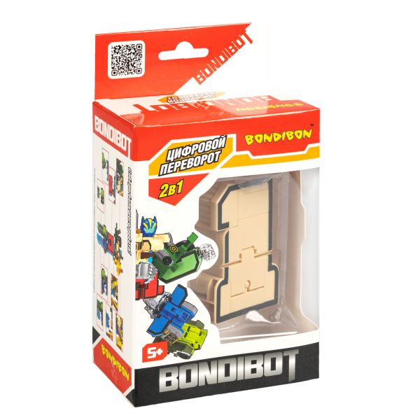 Трансформер BONDIBOT 2в1 цифра "1" Bondibon - BONDIBON