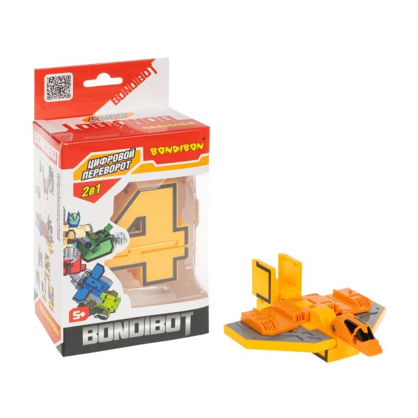 Трансформер BONDIBOT 2в1 цифра "4" Bondibon - BONDIBON