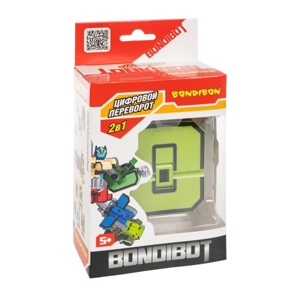 Трансформер BONDIBOT 2в1 цифра "0" Bondibon - BONDIBON