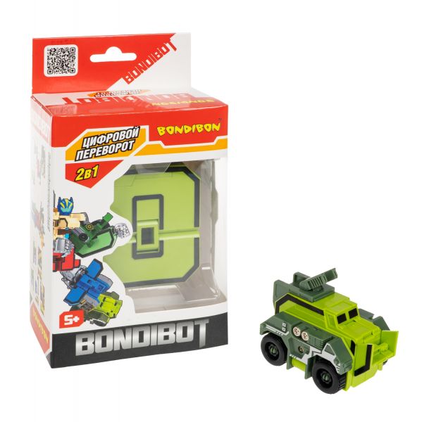 Трансформер BONDIBOT 2в1 цифра "0" Bondibon - BONDIBON