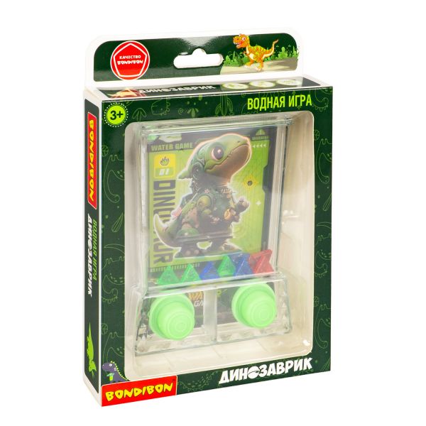 Развивающая водная игра ДИНОЗАВРИК с кристаллами Bondibon - BONDIBON
