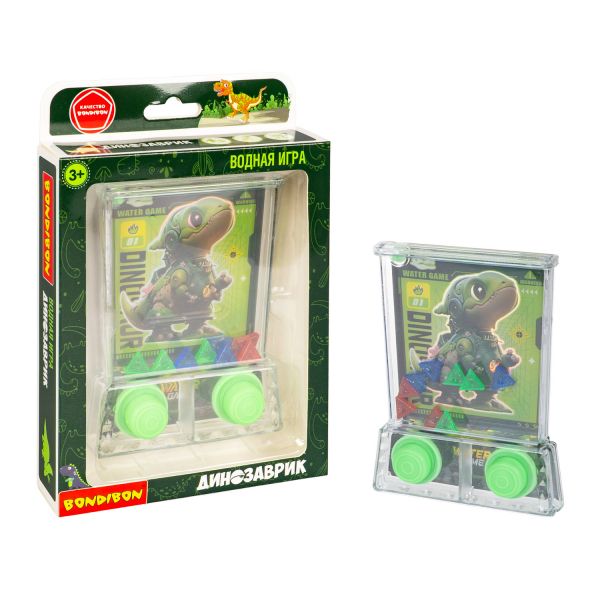 Развивающая водная игра ДИНОЗАВРИК с кристаллами Bondibon - BONDIBON