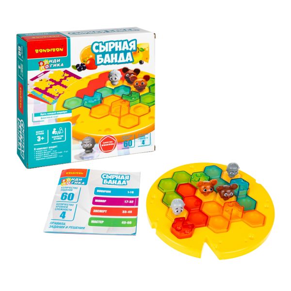 Настольная логическая игра СЫРНАЯ БАНДА головоломка БондиЛогика Bondibon - BONDIBON