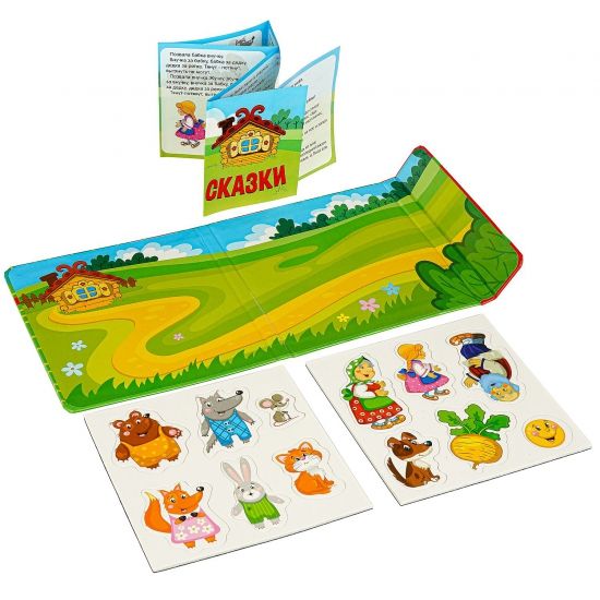 Мини-игры в дорогу для малышей "КОЛОБОК И РЕПКА" магнитные сказки Bondibon - BONDIBON