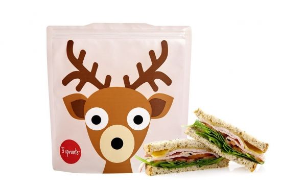 Набор многоразовых пакетов (2 шт) для бутербродов 3 Sprouts Олень - 3 Sprouts