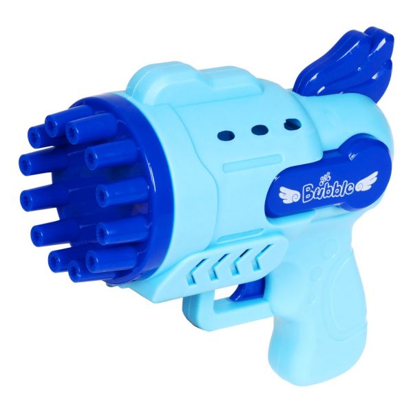 Пистолет для мыльных пузырей "МЫЛЬНАЯ ПУШКА", 12 стволов, со светом, 60 мл, сине-голубой Наше Лето Bоndibon - BONDIBON