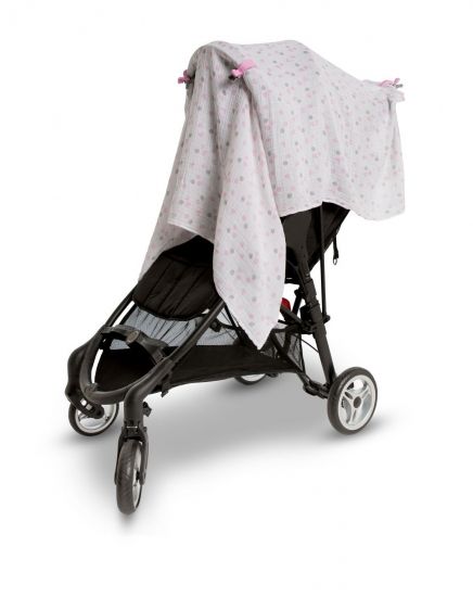 Набор муслиновых простынок с клипсами Lulujo Розовый - Lulujo