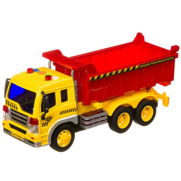 Машинки со световыми и звуковыми эффектами Bondibon «ПАРК ТЕХНИКИ», самосвал, BOX 32,5х12х19 - BONDIBON