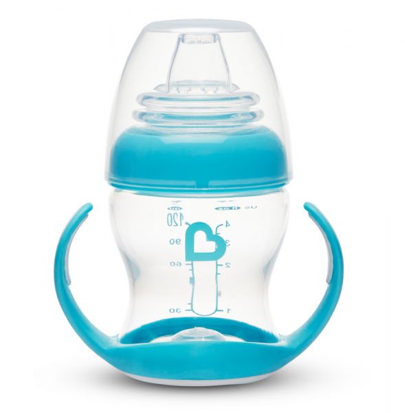 Munchkin обучающий поильник-чашка Gentle™ с ручками голубой (прозрачный) 4+ 120мл. - MUNCHKIN