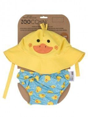 Подгузник для плавания и солнцезащитная панамка в наборе Zoocchini Уточка - Zoocchini