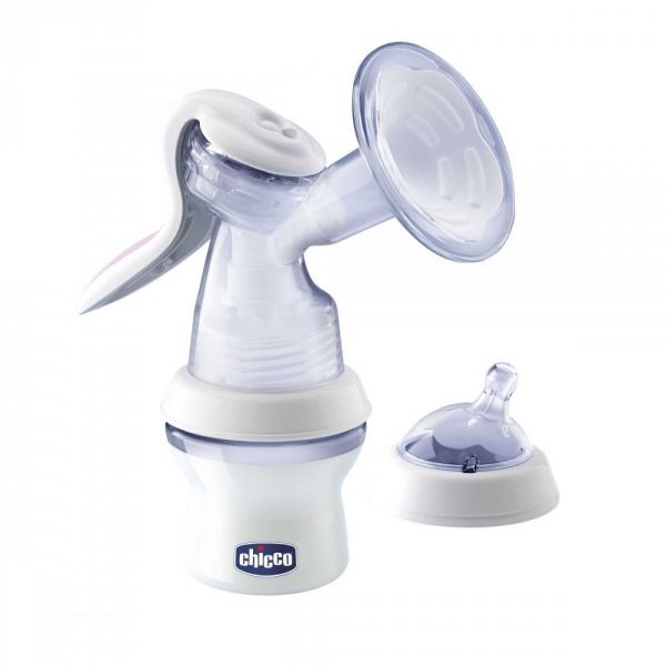 Chicco молокоотсос ручной с бутылочкой и с соской Natural Feeling - Chicco