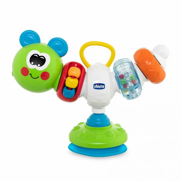 Chicco игрушка музыкальная на присоске на стульчик для кормления Гусеница - Chicco