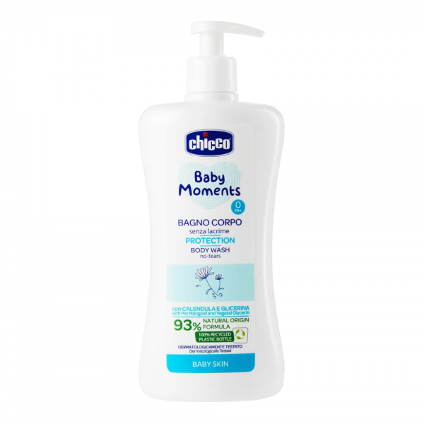 Chicco пена для ванны 0+ без слез 500 мл Baby Moments с календулой - Chicco