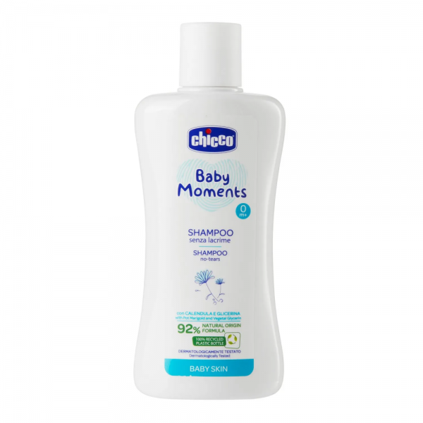 Chicco шампунь 0+ без слез 200 мл Baby Moments с календулой - Chicco