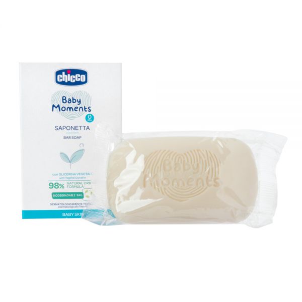 Chicco мыло детское 0+ Baby Moments с глицерином 100 гр - Chicco