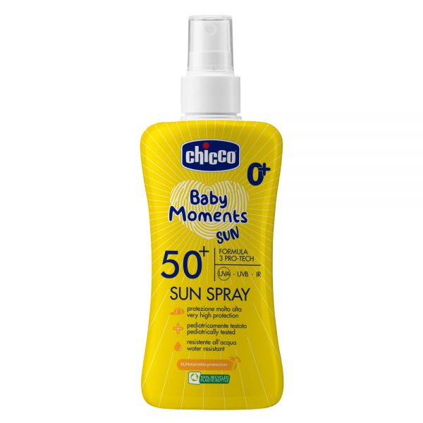 Chicco спрей 0+ солнцезащитный SPF50+, 150 мл - Chicco
