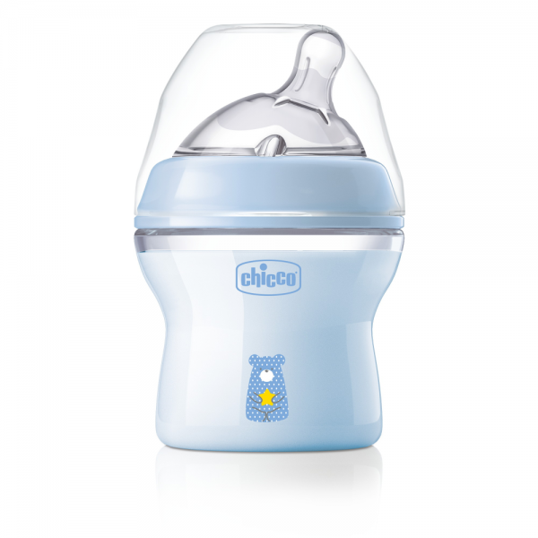 Chicco бутылочка пластиковая 150 мл Natural Feeling, голубая - Chicco