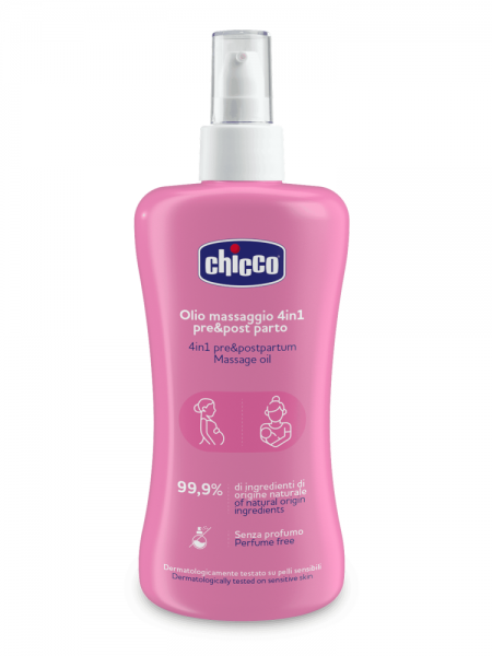 Chicco масло массажное 4 в 1 от растяжек увлажняющее 200 мл - Chicco