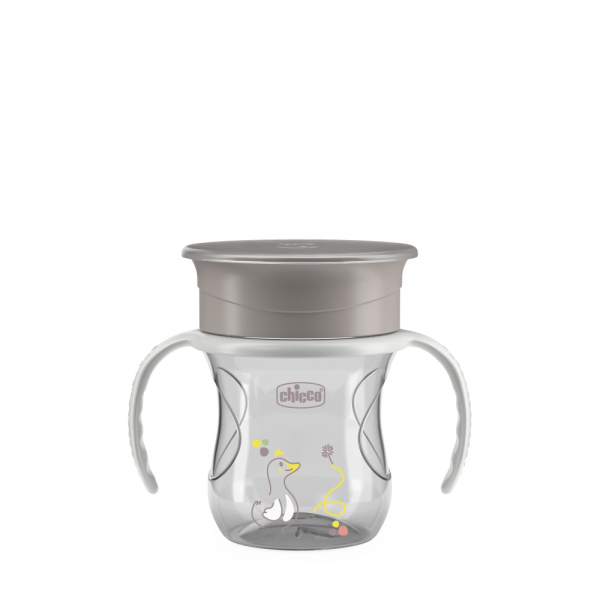Chicco поильник 12 месяцев+ Perfect Cup 360, 200 мл серый - Chicco