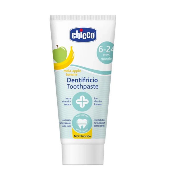 Chicco зубная паста детская яблоко-банан 50 мл 6-24 месяцев - Chicco
