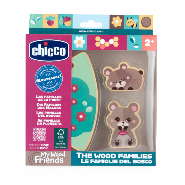 Chicco деревянные игрушки Семья Мишек с мамой - Chicco