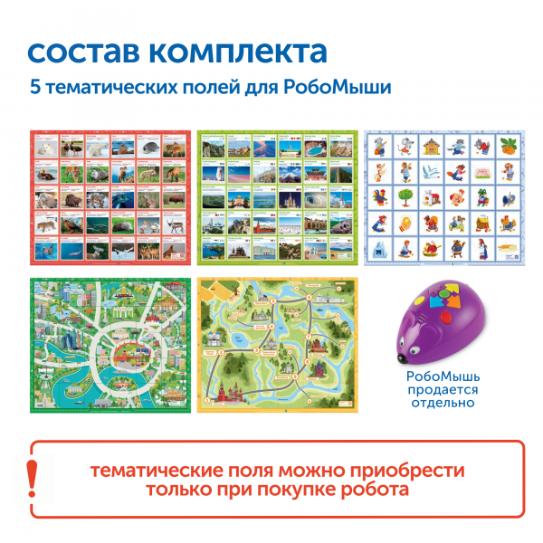 RM5001 Комплект тематических полей "Чудеса России" для РобоМыши (5 элементов)