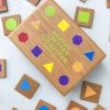 Мемори "Цветная геометрия" в деревянной коробочке