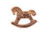 Коник-качалка коричневый с орнаментом