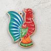 Ёлочная игрушка "Петушок" (городецкая роспись)