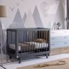 Кроватка для новорожденного Lillaland - модель Lilla Aria темно-серая