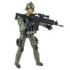 Набор игровой ФИГУРКА СОЛДАТА «НАСТОЯЩИЙ БОЕЦ», высота 18,5 см, с оружием, в зеленой форме и каске с наушниками Bondibon - BONDIBON