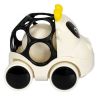 Машинка-погремушка "КОРОВКА" чёрно-белая с шаром Baby You Bondibon - BONDIBON