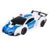 Трансформер на радиоуправлении "BONDIBOT 2в1" робот- полицейский автомобиль со светом, бело-синий, 1:18 Bondibon - BONDIBON