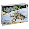 Конструктор "ВЕРТОЛЕТ" 212 деталей, подвижные элементы, цвет хаки, с человечками, Военный Десант Bondibon