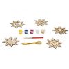 Набор для творчества Bondibon "Ёлочные украшения из дерева" Снежинки 5 шт. - BONDIBON