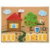 Мозаика с гвоздями и молоточком Bondibon "На ферме" - BONDIBON