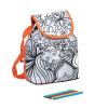 Набор для раскрашивания Bondibon Я Дизайнер "Рюкзачок с орнаментом"оранжевый - BONDIBON