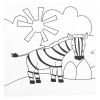 Набор для рисования по холсту Bondibon "Зебра" на подрамнике 25х25 см - BONDIBON