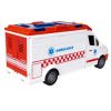 Инерционная машина "СКОРАЯ ПОМОЩЬ" с носилками, свет, звук, открываются двери, люки, масштаб 1:16, Парк Техники, Bondibon - BONDIBON