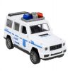 Инерционная машина "ПАРК ТЕХНИКИ", белый внедорожник полиции, открываются двери и багажник, Bondibon - BONDIBON