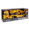 Машина инерционная на батарейках "ТЯГАЧ СТРОЙКА", свет, звук, самосвал и эксковатор в наборе, Парк Техники, Bondibon