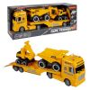 Машина инерционная на батарейках "ТЯГАЧ СТРОЙКА", свет, звук, самосвал и эксковатор в наборе, Парк Техники, Bondibon - BONDIBON