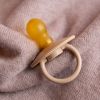 Пустышка Paomma с соской из натурального латекса, М (6-18 мес), Hazelnut